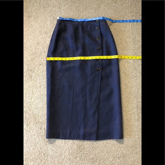 Liz Claiborne 100% Linen Skirt Sz 8P Pencil Straight Pockets - Picture 5 of 12